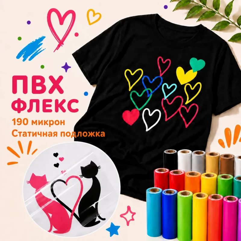 Термопленка ПВХ Флекс Ю.Корея Flex для хлопковых и смесовых тканей